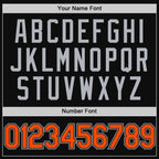 Custom Black Orange-Gray Authentic Throwback Baseball Jersey