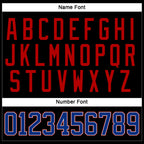 Custom Black Royal-Red Hockey Jersey