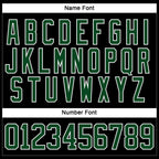 Custom Black Green-White Hockey Jersey