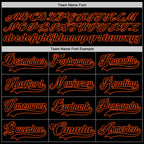 Custom Black Orange Hockey Jersey