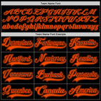 Custom Black Orange Hockey Jersey
