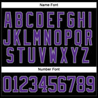Custom Black Purple-Gray Hockey Jersey