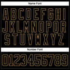 Custom Black Old Gold Hockey Jersey