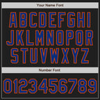 Custom Black Royal-Orange Authentic Baseball Jersey