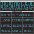 Custom Black Crimson-Teal Mesh Authentic Football Jersey