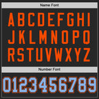 Custom Black Light Blue-Orange Mesh Authentic Football Jersey