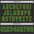 Custom Black Kelly Green-Gold Mesh Authentic Football Jersey