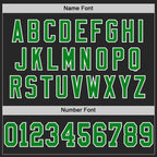 Custom Black Grass Green-White Mesh Authentic Football Jersey