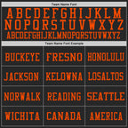 Custom Black Purple-Orange Mesh Authentic Football Jersey