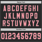 Custom Black Medium Pink-Steel Gray Mesh Authentic Football Jersey