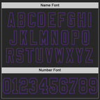 Custom Black Purple Mesh Authentic Football Jersey