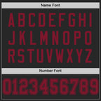 Custom Black Crimson Mesh Authentic Football Jersey