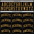 Custom Black Old Gold Pinstripe Old Gold Authentic Basketball Jersey