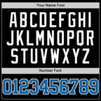 Custom Black White Pinstripe Blue Authentic Basketball Jersey