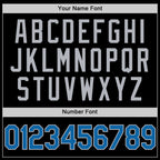 Custom Black Blue-Gray Authentic Throwback Basketball Jersey