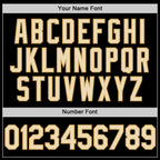 Custom Black Cream-Old Gold Authentic Throwback Basketball Jersey
