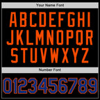 Custom Black Royal-Orange Authentic Throwback Basketball Jersey