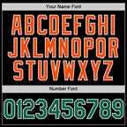 Custom Black Kelly Green-Orange Authentic Throwback Basketball Jersey