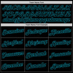 Custom Black Teal Authentic Throwback Basketball Jersey