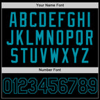 Custom Black Teal Authentic Throwback Basketball Jersey
