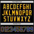 Custom Black Royal-Gold Authentic Throwback Basketball Jersey