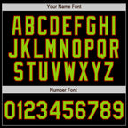 Custom Black Neon Green-Red Authentic Baseball Jersey