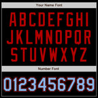 Custom Black Light Blue-Red Authentic Baseball Jersey