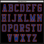 Custom Black Royal-Orange Authentic Baseball Jersey