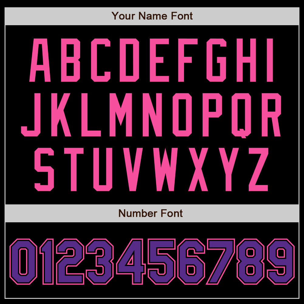 Custom Black Purple-Pink Authentic Baseball Jersey