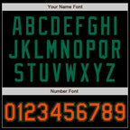 Custom Black Orange-Kelly Green Authentic Baseball Jersey