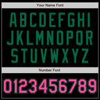 Custom Black Pink-Kelly Green Authentic Baseball Jersey