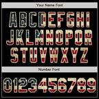 Custom Black Vintage USA Flag-Cream Authentic Baseball Jersey