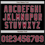 Custom Black Crimson-White Authentic Baseball Jersey