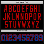 Custom Black Royal-Red Authentic Throwback Basketball Jersey