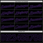 Custom Black Purple Authentic Basketball Jersey