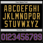 Custom Black Purple-Old Gold Authentic Basketball Jersey