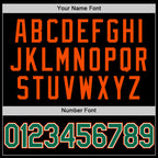 Custom Black Kelly Green White-Orange Authentic Basketball Jersey