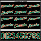 Custom Black Kelly Green White-Orange Authentic Basketball Jersey