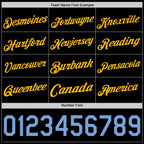 Custom Black Light Blue-Gold Authentic Basketball Jersey