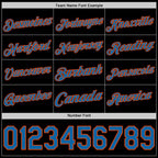 Custom Black Blue-Orange Authentic Basketball Jersey