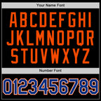 Custom Black Royal White-Orange Authentic Basketball Jersey
