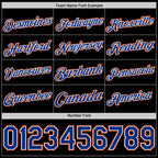 Custom Black Royal White-Orange Authentic Basketball Jersey