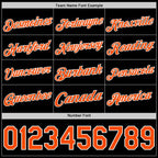 Custom Black Orange-White Authentic Basketball Jersey