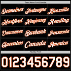 Custom Black White-Orange Authentic Basketball Jersey