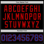 Custom Black Royal-Red Authentic Basketball Jersey