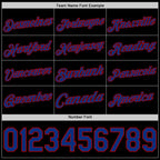 Custom Black Royal-Red Authentic Basketball Jersey