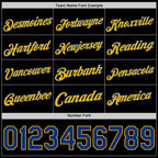 Custom Black Royal-Gold Authentic Basketball Jersey