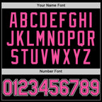 Custom Black Pink-White Authentic Basketball Jersey