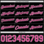 Custom Black Pink-White Authentic Basketball Jersey