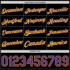 Custom Black Purple-Gold Authentic Basketball Jersey